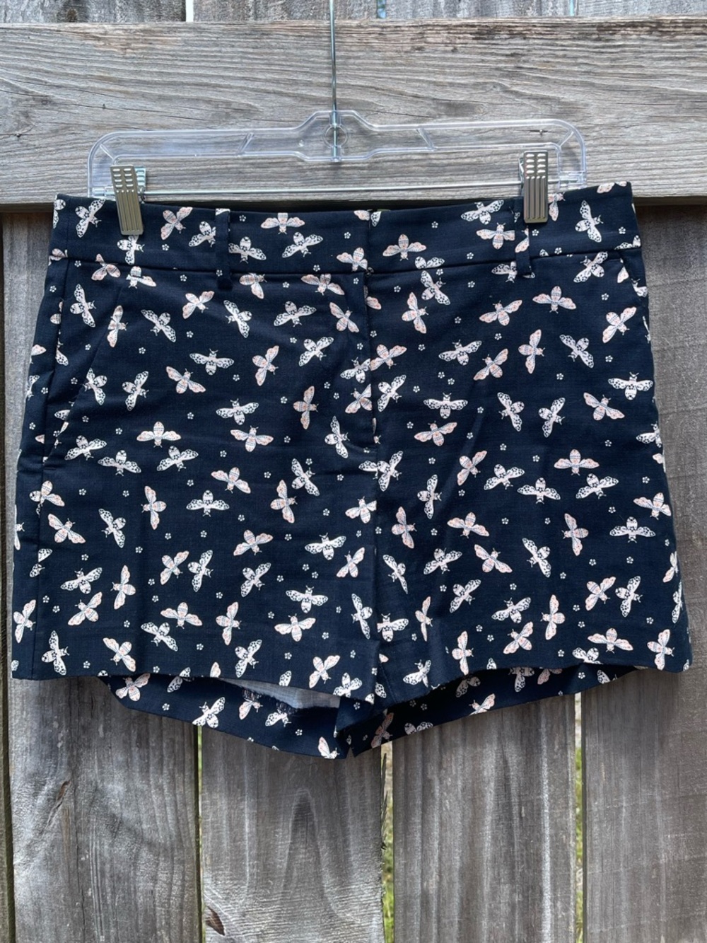 LOFT Navy Butterfly Print Rivera Shorts Sz 6